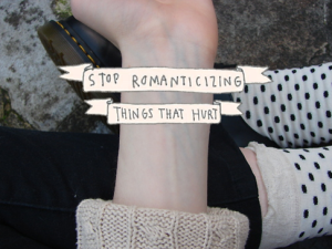 Making self-harm beautiful won't fix the problem Image found at http://weheartit.com/entry/69645267